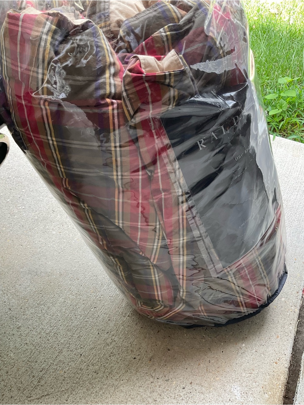 Vintage Polo Ralph Lauren Home Plaid Down Reversible Comforter Full/Queen - Picture 8 of 13